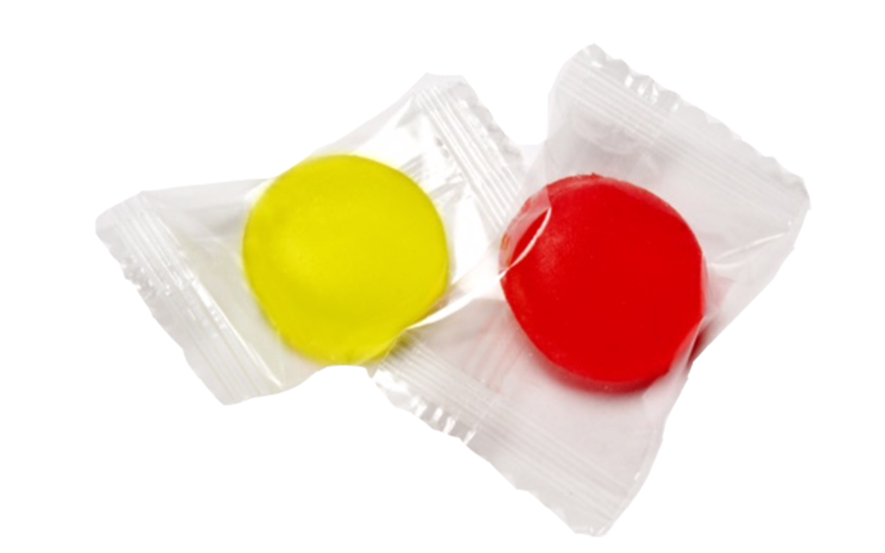 2pc Yellow Red Candy Wrapper